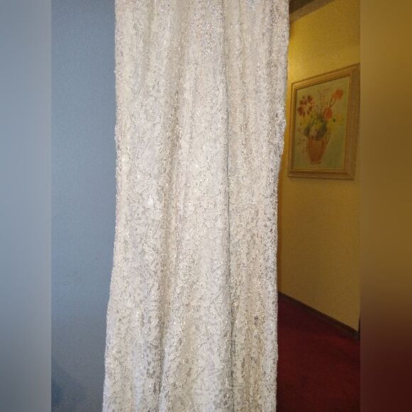 Aspeed Design Lace and Jewel / Rhinestone Champagne Formal Dress - Picture 10 of 16